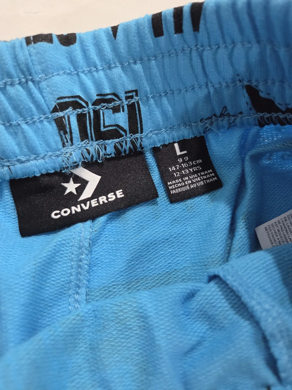 Converse Blue Logo Print Kids Shorts